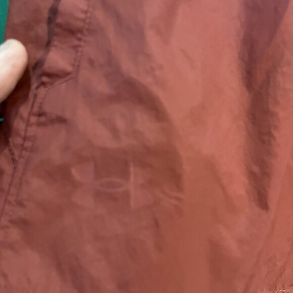 Under Armour Women’s Shorts Small Rust Red Nylon High Elastic Waist Running - Picture 3 of 4